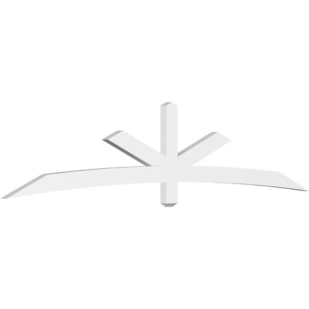 Ekena Millwork Alberta Architectural Grade PVC Gable Bracket, 108"W x 22 1/2"H x 2"D x 4"F, 5/12 Pitch GBP108X23X0204ALB00